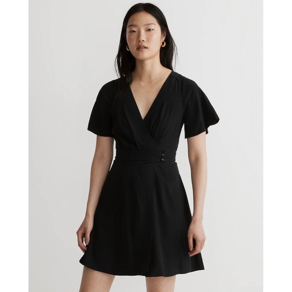 Madewell womens pleated waist wrap mini dress size 4 - Picture 2 of 9